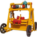 Moving QTF40-3B manual small scale electric fly ash cement hollow concrete block brick making machine price